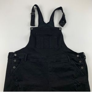 Torrid Overalls Black Premium Distressed Denim Jumpsuit 24